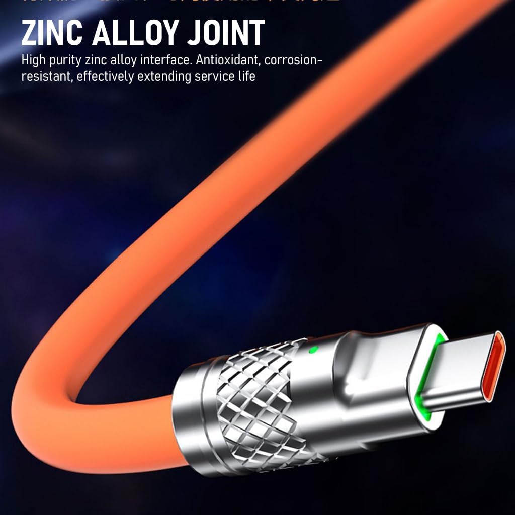 FROCEL 120Watt 3 in 1 Charger Cable Portable Retractable Fast Charging Cable For All Smartphone And Multi-Function Use (Round Cable - Random Colour)