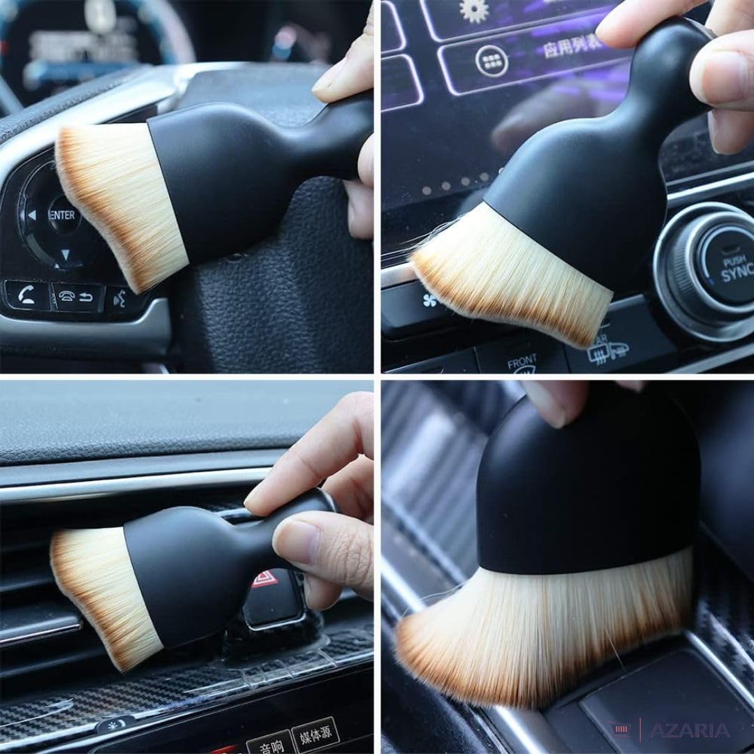 Sounce Car Interior AC Vents Cleaning Brush Combo 2 Pcs Pack Detailing Soft Brush, Dusting Tool for Automotive Accessory Car Cleaning Brush, Anti Scratch for AC Vent, Dashboard, Leather Seat (Combo)