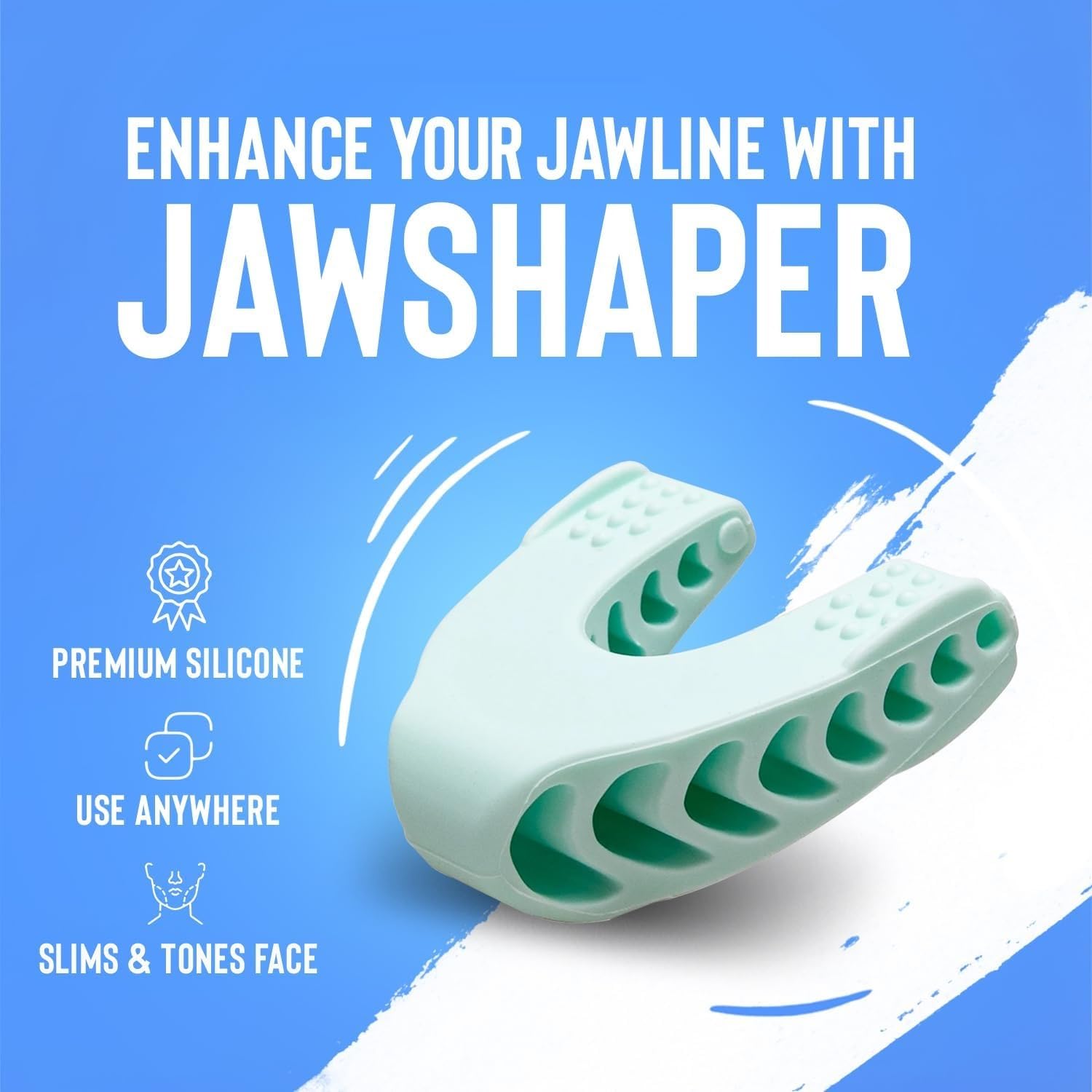 COOFANDY 1 pc Jaw Exerciser for Men Women, Tighten, Tone & Strengthen, Target your jawline, chin, lips and cheekbone, Facial Exerciser for Beginner, Intermediate & Advanced User, Double Chin Reducer