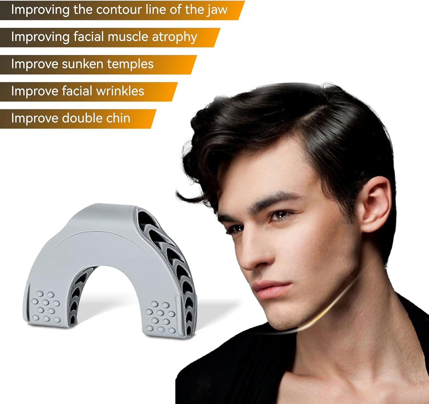 COOFANDY 1 pc Jaw Exerciser for Men Women, Tighten, Tone & Strengthen, Target your jawline, chin, lips and cheekbone, Facial Exerciser for Beginner, Intermediate & Advanced User, Double Chin Reducer