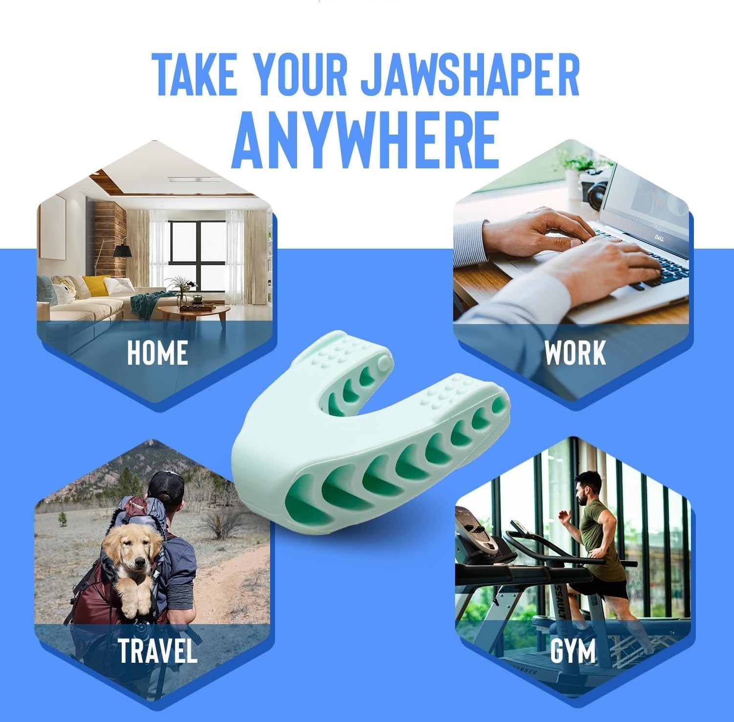 COOFANDY 1 pc Jaw Exerciser for Men Women, Tighten, Tone & Strengthen, Target your jawline, chin, lips and cheekbone, Facial Exerciser for Beginner, Intermediate & Advanced User, Double Chin Reducer