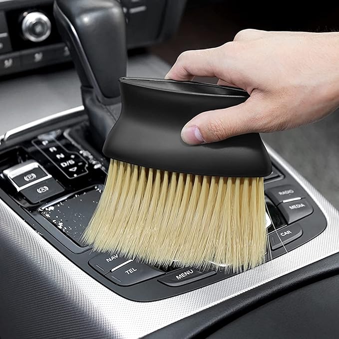 Sounce Car Interior AC Vents Cleaning Brush Combo 2 Pcs Pack Detailing Soft Brush, Dusting Tool for Automotive Accessory Car Cleaning Brush, Anti Scratch for AC Vent, Dashboard, Leather Seat (Combo)